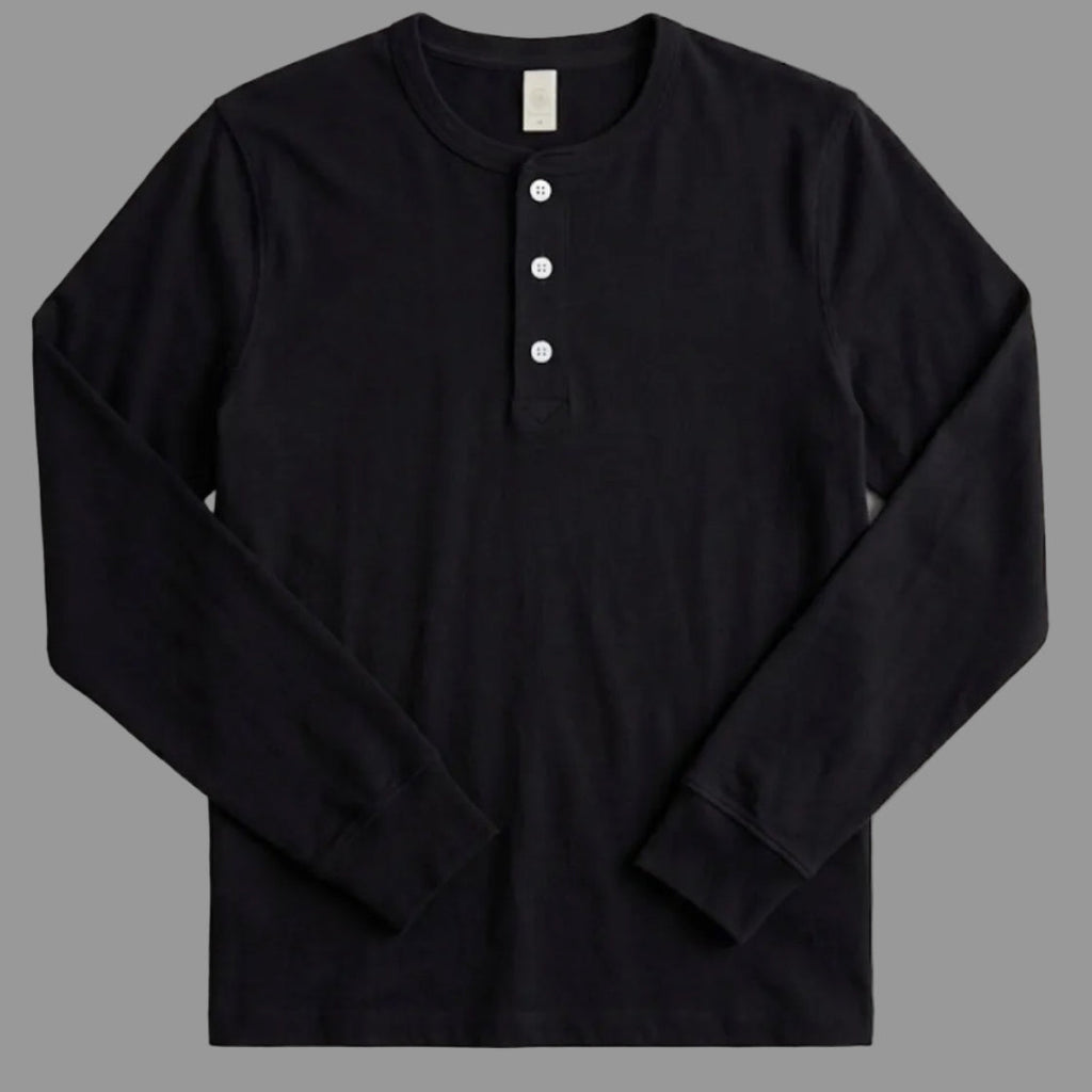 Giovenes Classic Slim-fit Black Henley