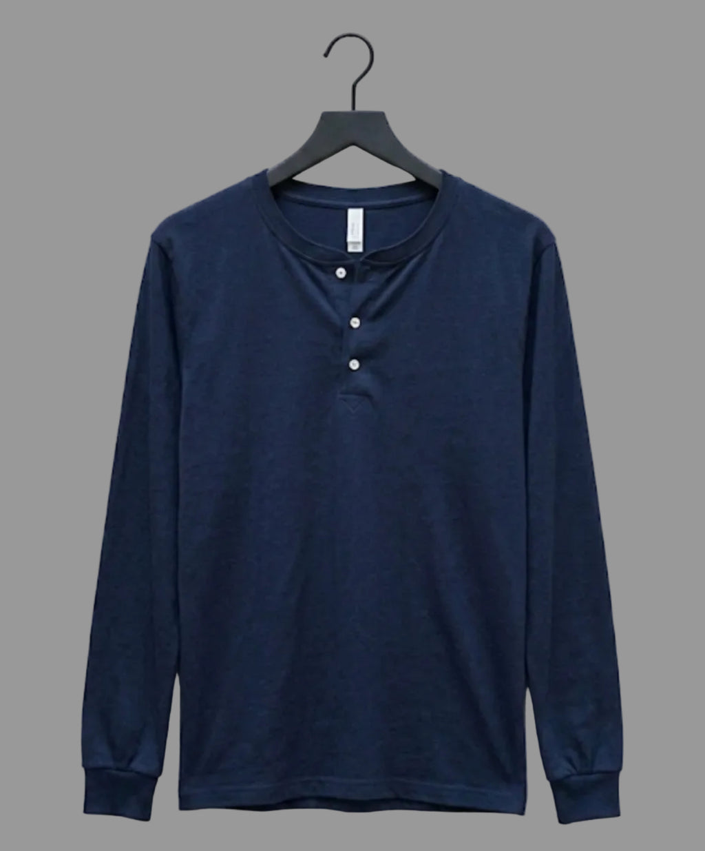 Giovenes Classic Slim-fit Navy Blue Henley