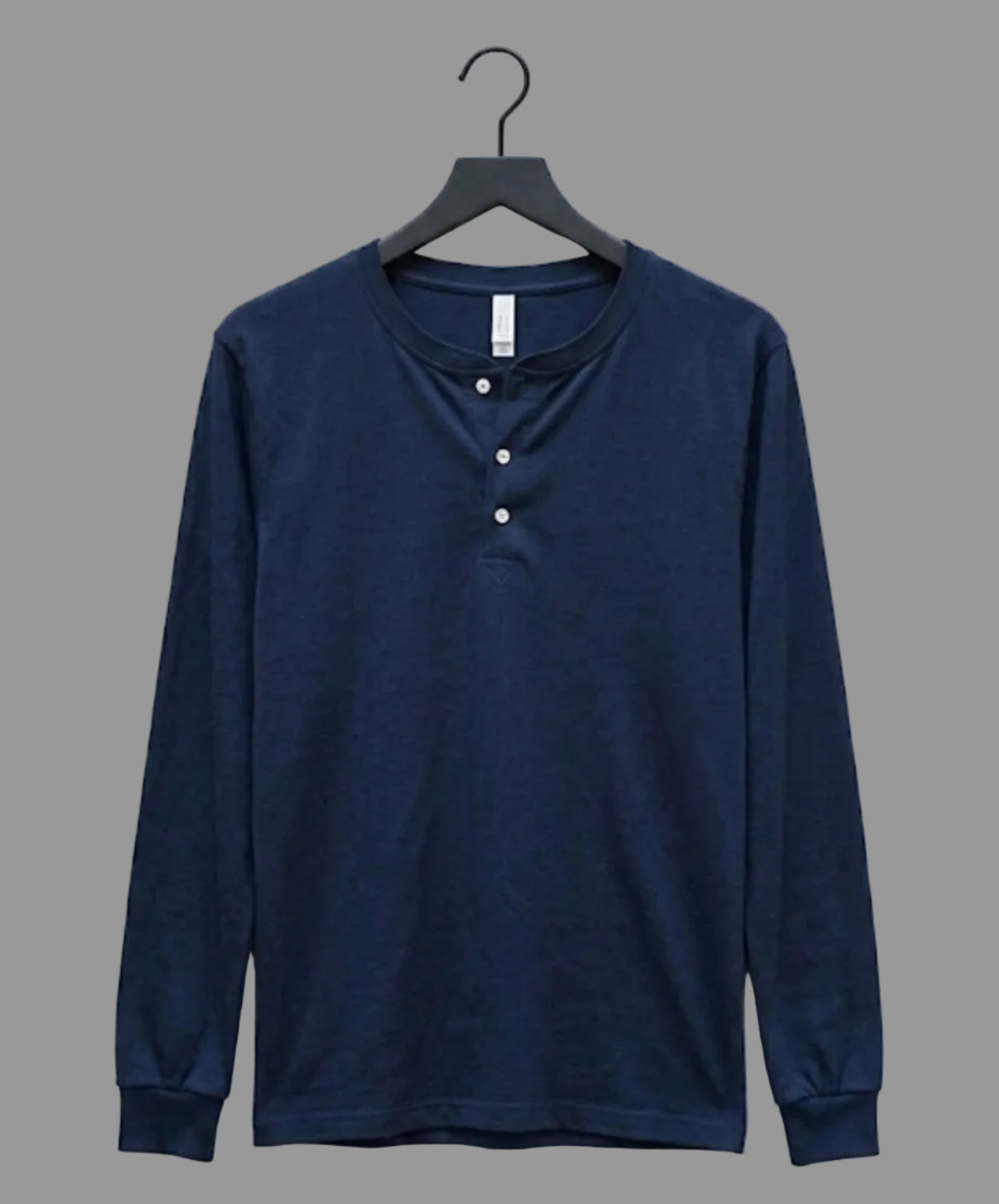 Giovenes Classic Slim-fit Navy Blue Henley